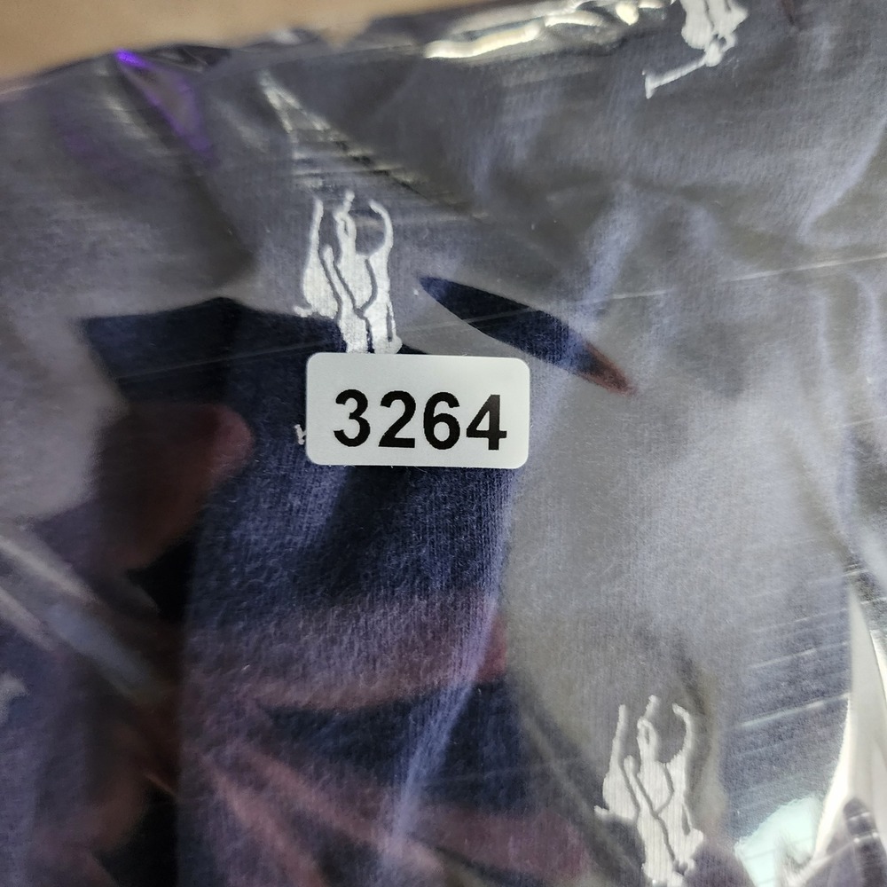 Polo Ralph Lauren Allover Pony Cotton Jogger Men's M Navy Pajama Lounge Pants - Picture 6 of 6